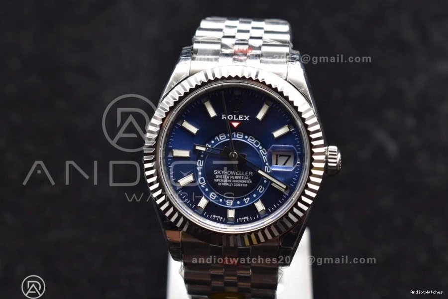 Affordable Best SS SS Dial Blue on Bracelet Jubilee 1111 Skydweller Noob A23J Edition 0316